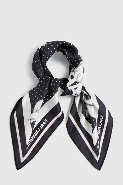 SÁL KARL LAGERFELD IKON CHOUP SILK SCARF - Kép 1