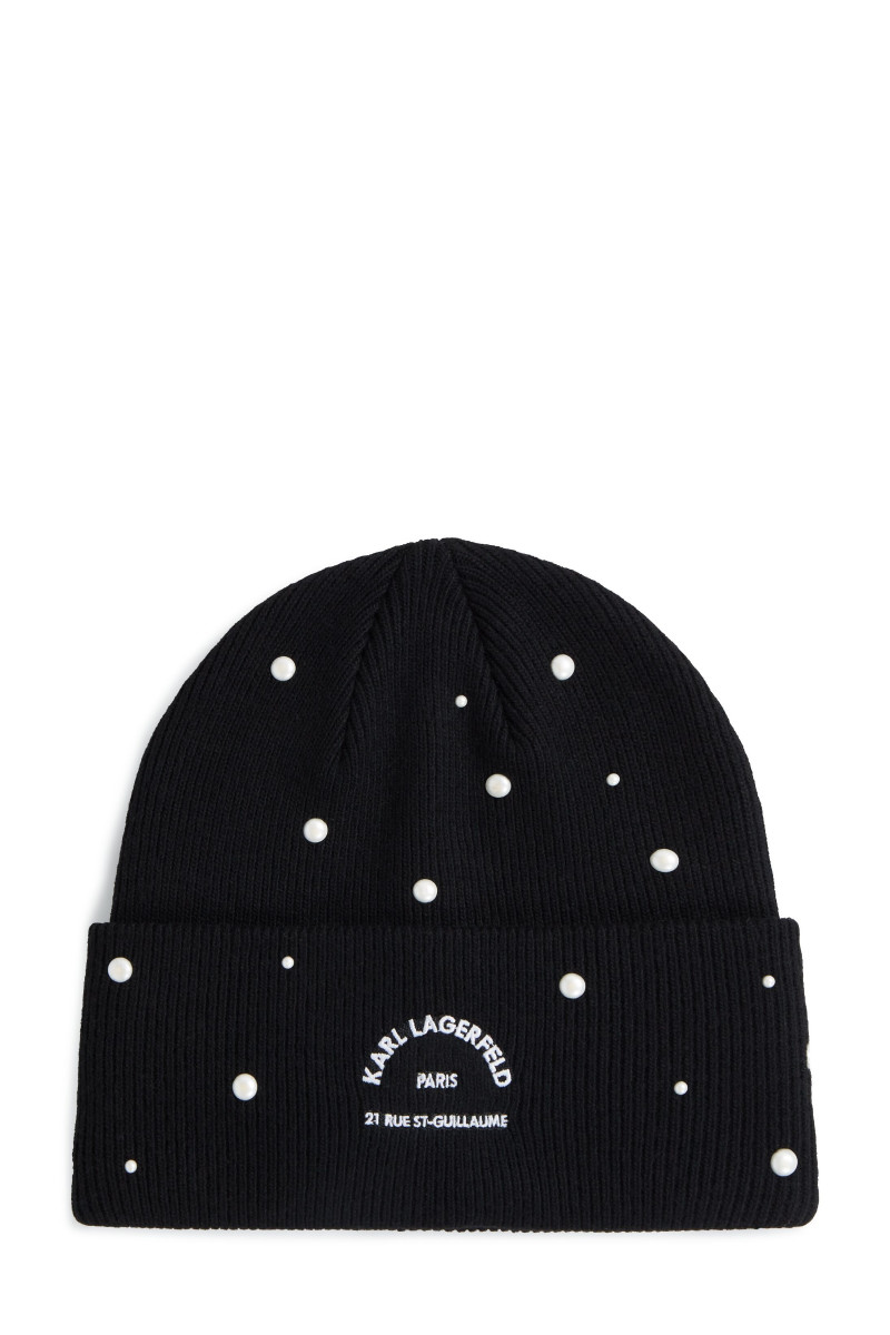 Sapka Karl Lagerfeld K/Rsg Pearls Beanie Black