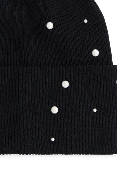 SAPKA KARL LAGERFELD K/RSG PEARLS BEANIE - Kép 4