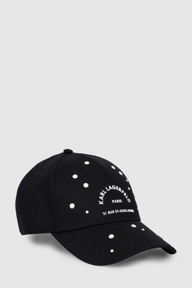 Sapka Karl Lagerfeld K/Rsg Pearls Cap Black