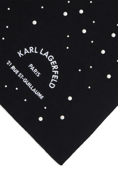 SÁL KARL LAGERFELD K/RSG PEARLS KNIT SCARF - Kép 4