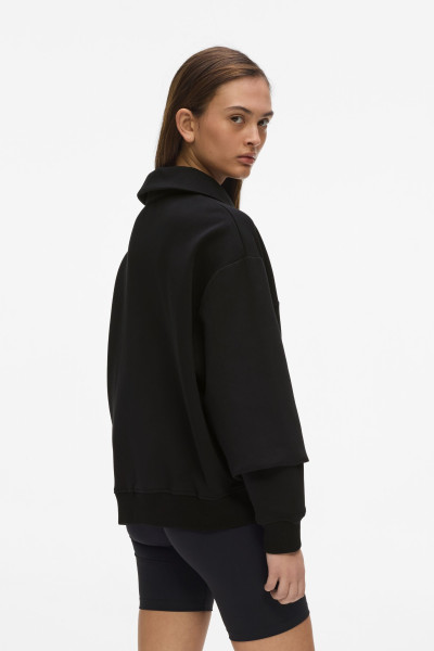 MELEGÍTŐ FELSŐ KARL LAGERFELD ESSENTIAL CONTRAST QUARTER ZIP - Kép 2