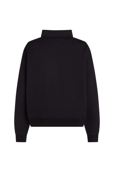 MELEGÍTŐ FELSŐ KARL LAGERFELD ESSENTIAL CONTRAST QUARTER ZIP - Kép 6