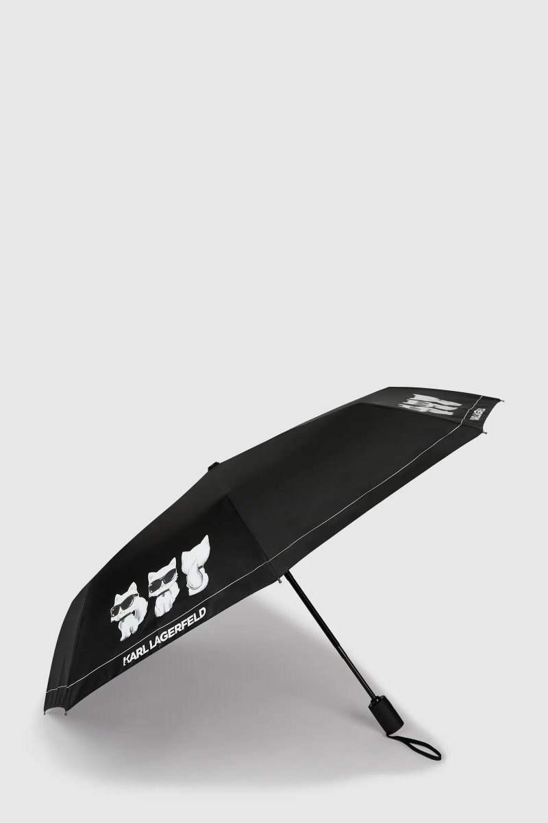 Esernyő Karl Lagerfeld Ikon 3Sides Choup Umbrella Black