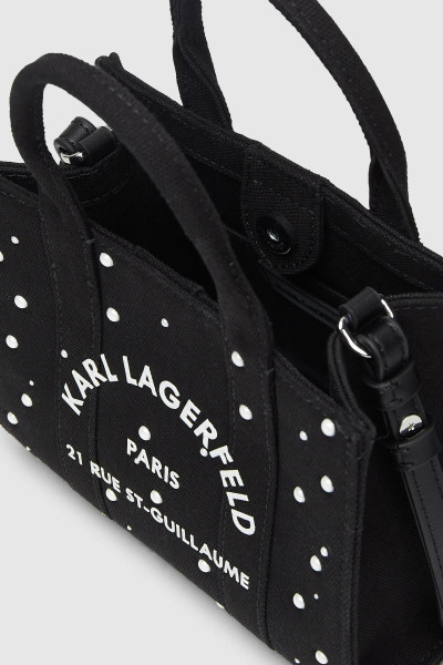 RETIKÜL KARL LAGERFELD K/RSG SQUARE MINI PEARLS TOTE - Kép 4