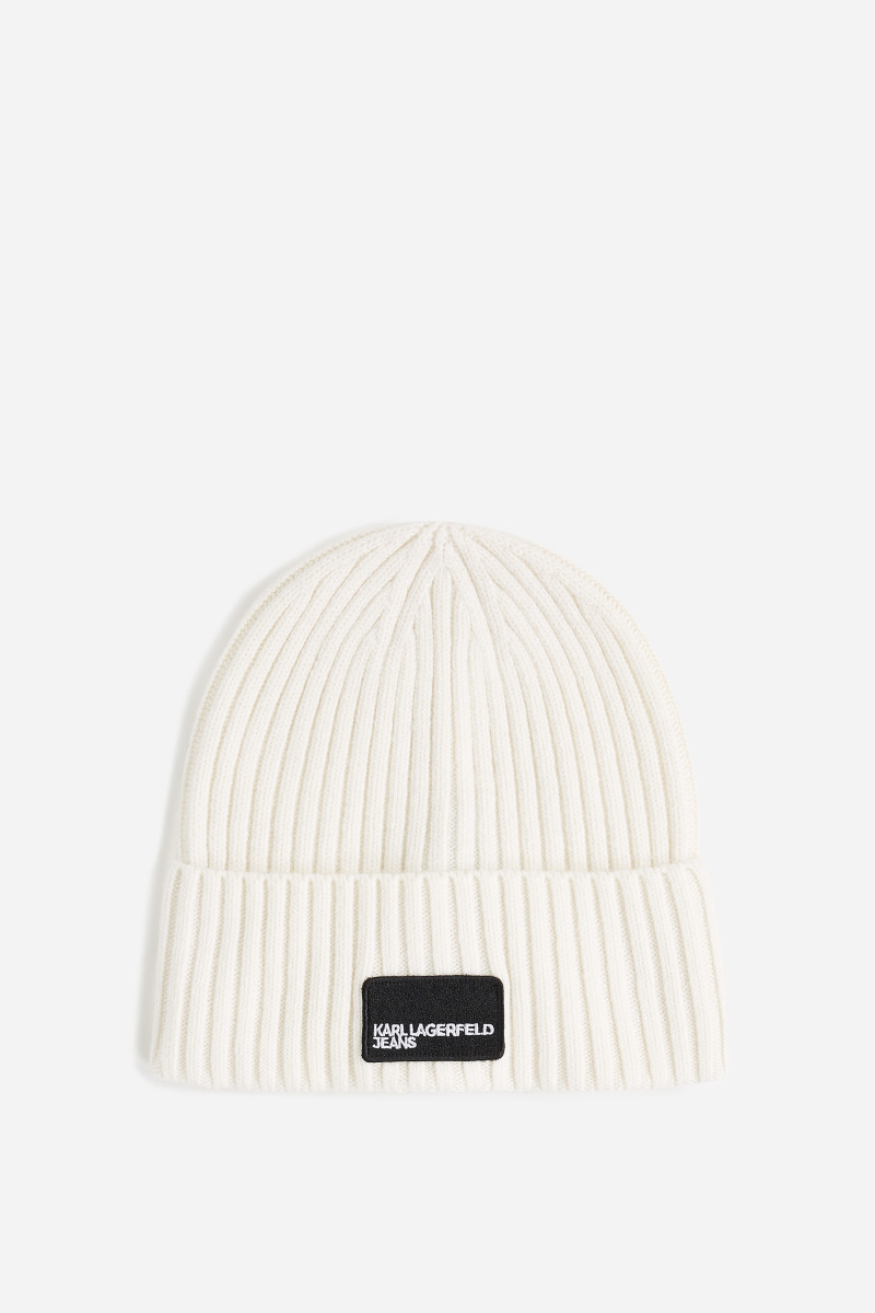 Sapka Karl Lagerfeld Jeans Klj Turned Up Beanie Off White