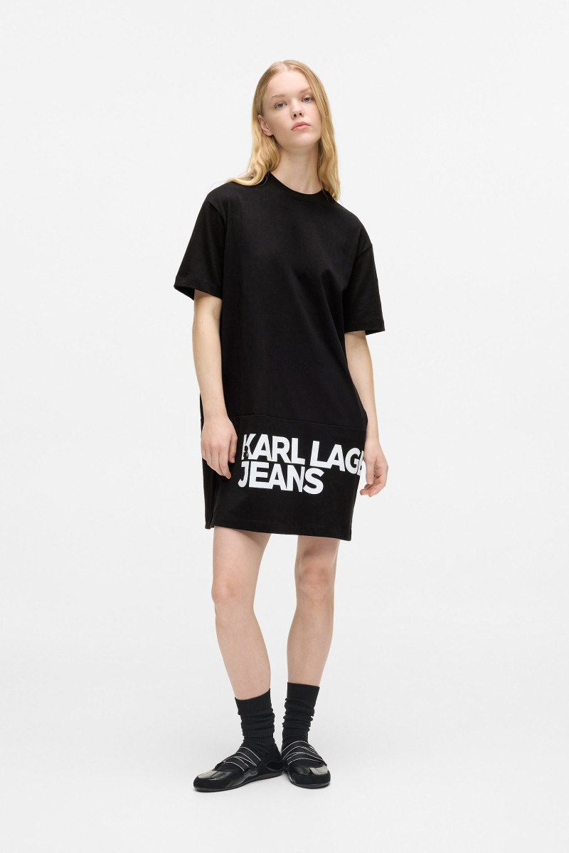 Ruha Karl Lagerfeld Jeans Klj Logo Tee Dress Black