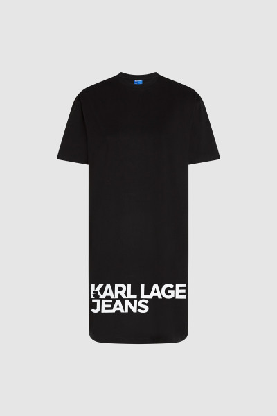 RUHA KARL LAGERFELD JEANS KLJ LOGO TEE DRESS - Kép 5