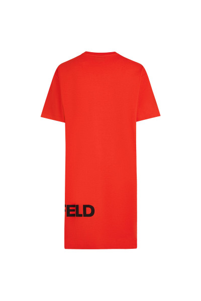RUHA KARL LAGERFELD JEANS KLJ LOGO TEE DRESS - Kép 2