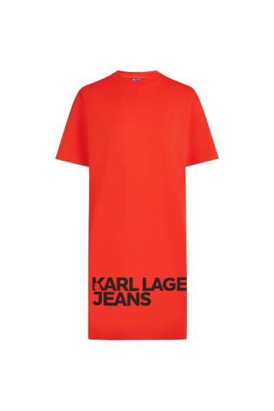 RUHA KARL LAGERFELD JEANS KLJ LOGO TEE DRESS - Kép 1