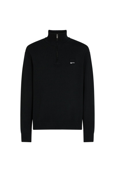 PULÓVER KARL LAGERFELD JEANS KLJ REG HALF-ZIP KNIT SWEAT - Kép 1