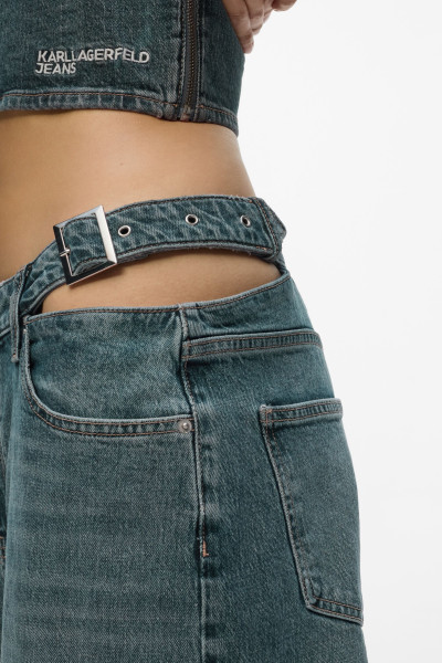 FARMER KARL LAGERFELD JEANS KLJ LR WIDE LEG BUCKLE DENIM - Kép 4