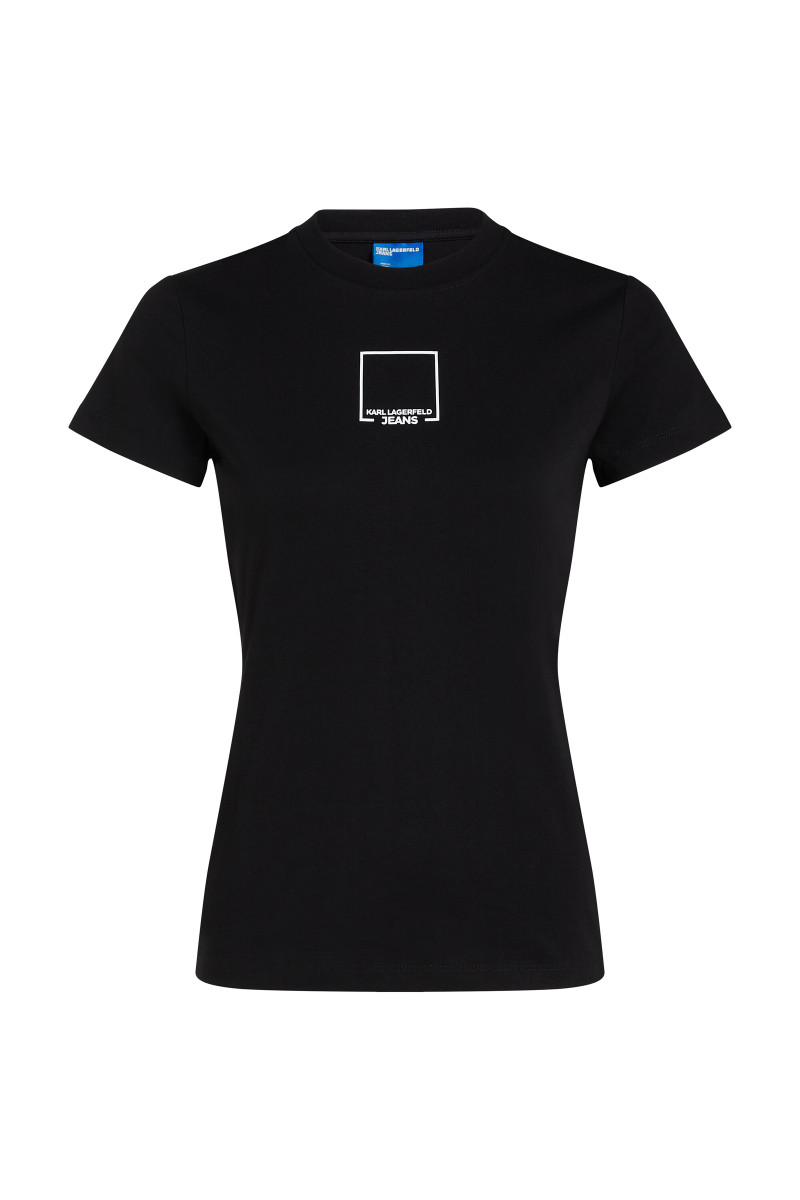 Póló Karl Lagerfeld Jeans Klj Slim Outline Logo Tee Black