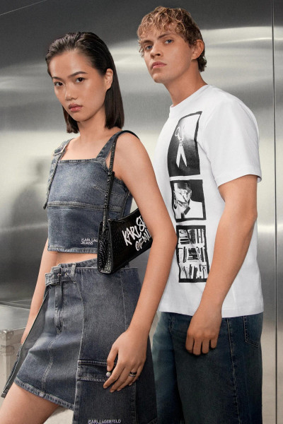 KABELKA KARL LAGERFELD JEANS KLJ LOGO SM SHOULDER BAG QUOTE - Fotografia č. 6