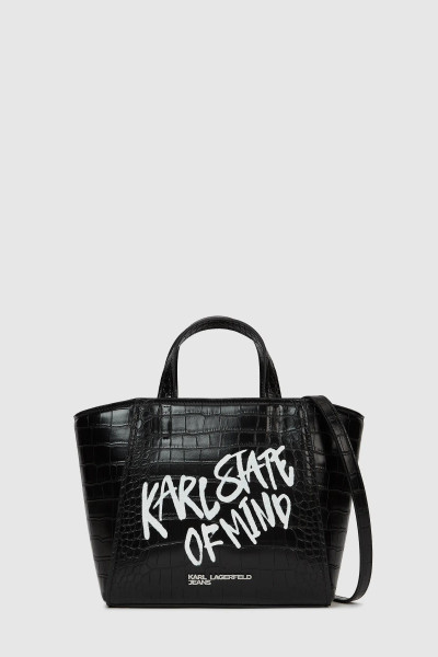 RETIKÜL KARL LAGERFELD JEANS KLJ LOGO MINI TOTE QUOTE - Kép 1