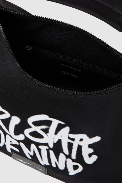 RETIKÜL KARL LAGERFELD JEANS KLJ SLOUCHY TOTE QUOTE PRINT - Kép 5