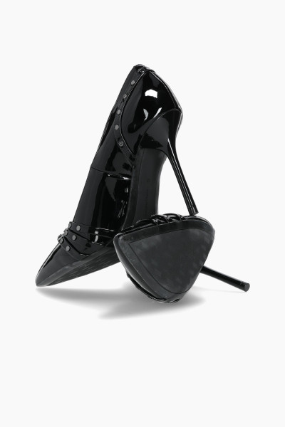 KÖRÖMCIPŐ KARL LAGERFELD SARABANDE STUDS & STRAPS PUMP - Kép 4