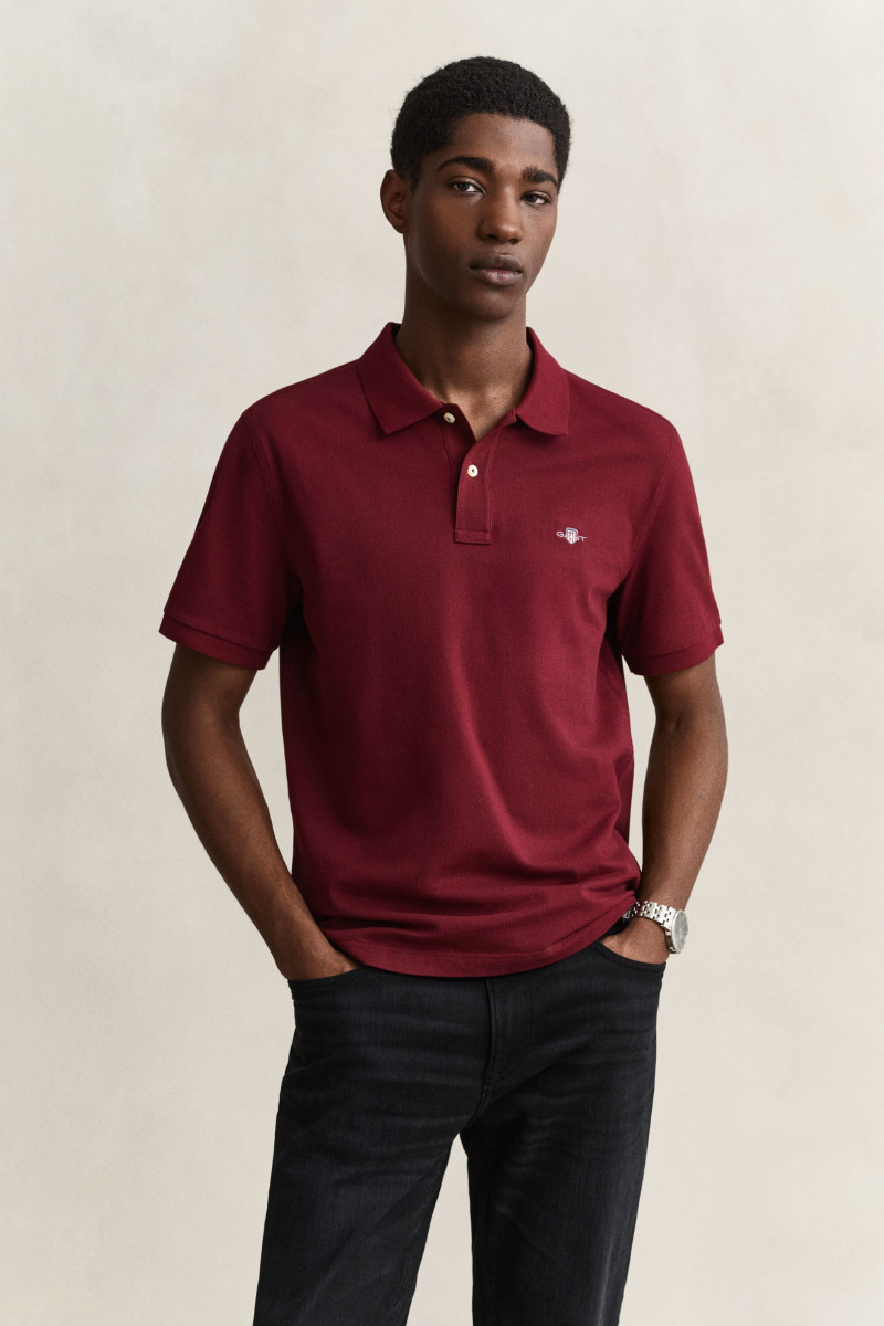 POLOKOŠEĽA GANT REG SHIELD SS PIQUE POLO DEEP GRAPE WINE