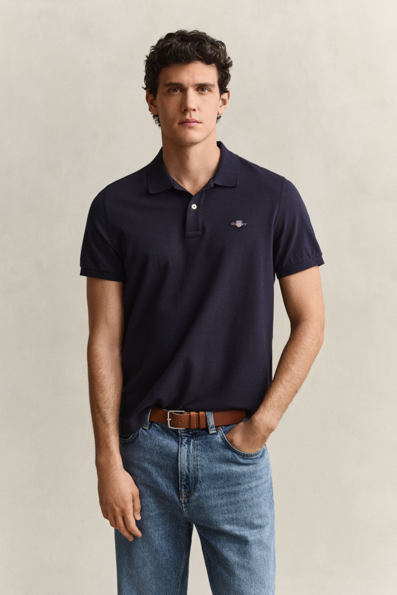 POLOKOŠEĽA GANT REG SHIELD SS PIQUE POLO EVENING BLUE