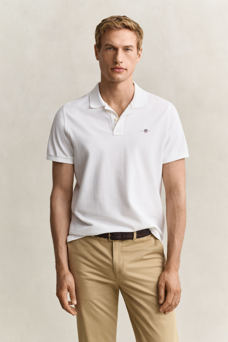POLOKOŠEĽA GANT REG SHIELD SS PIQUE POLO WHITE