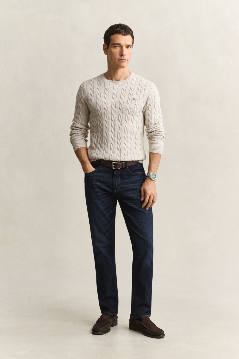 DŽÍNSY GANT REG JEANS DARK BLUE BROKEN IN