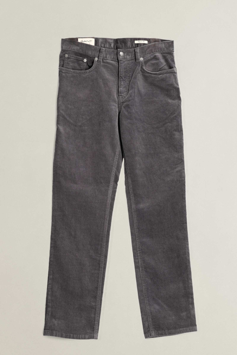 DŽÍNSY GANT REG CORD JEANS DUSKY ANTHRACITE
