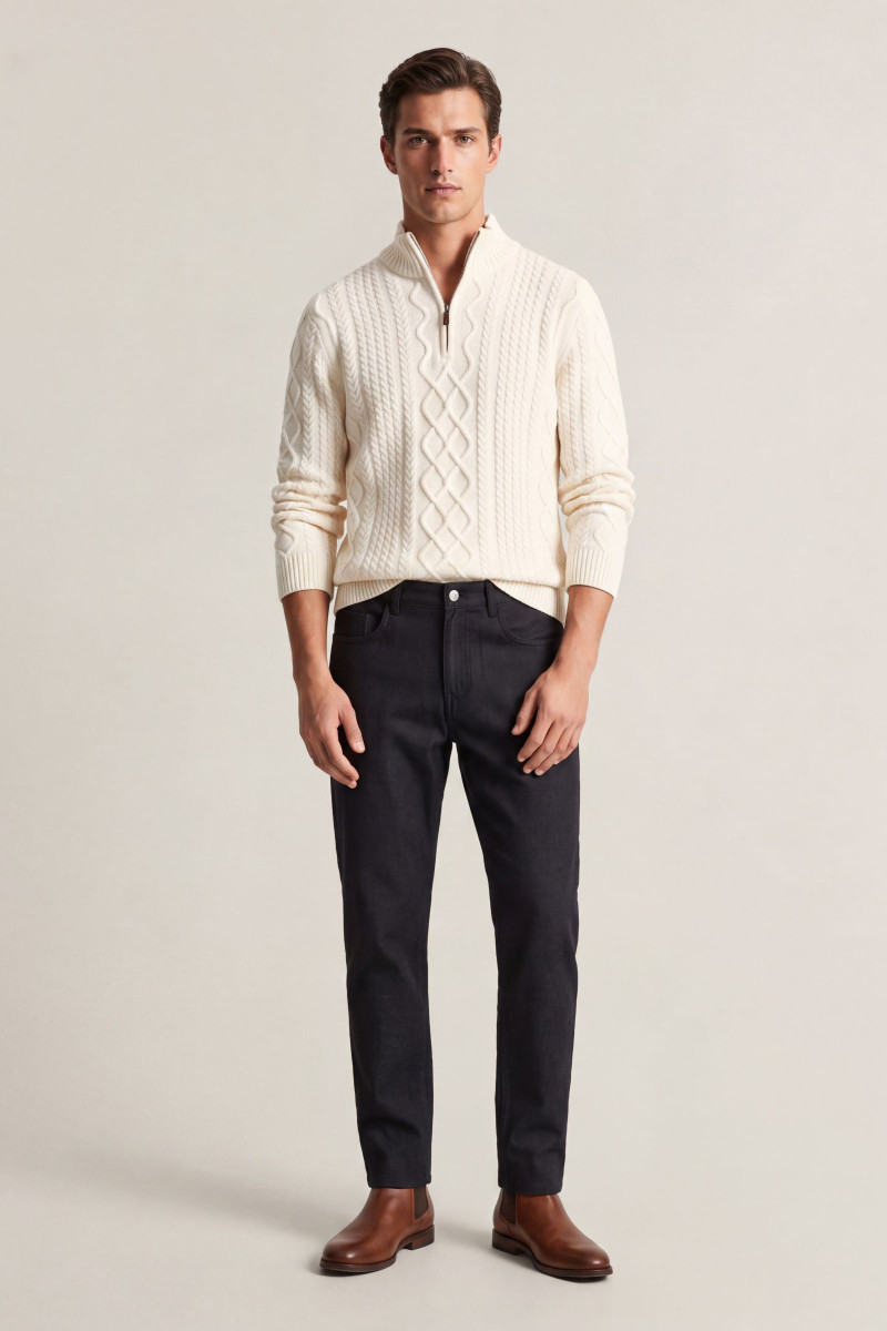 DŽÍNSY GANT WOOL COTTON JEANS BLACK