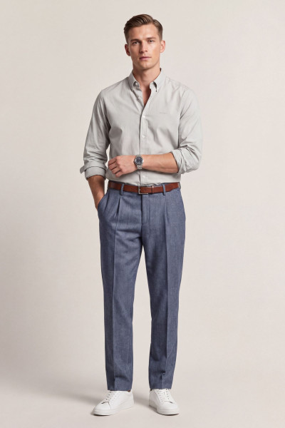 NADRÁG GANT WOOL HERRINGBONE SUIT PANTS - Kép 1