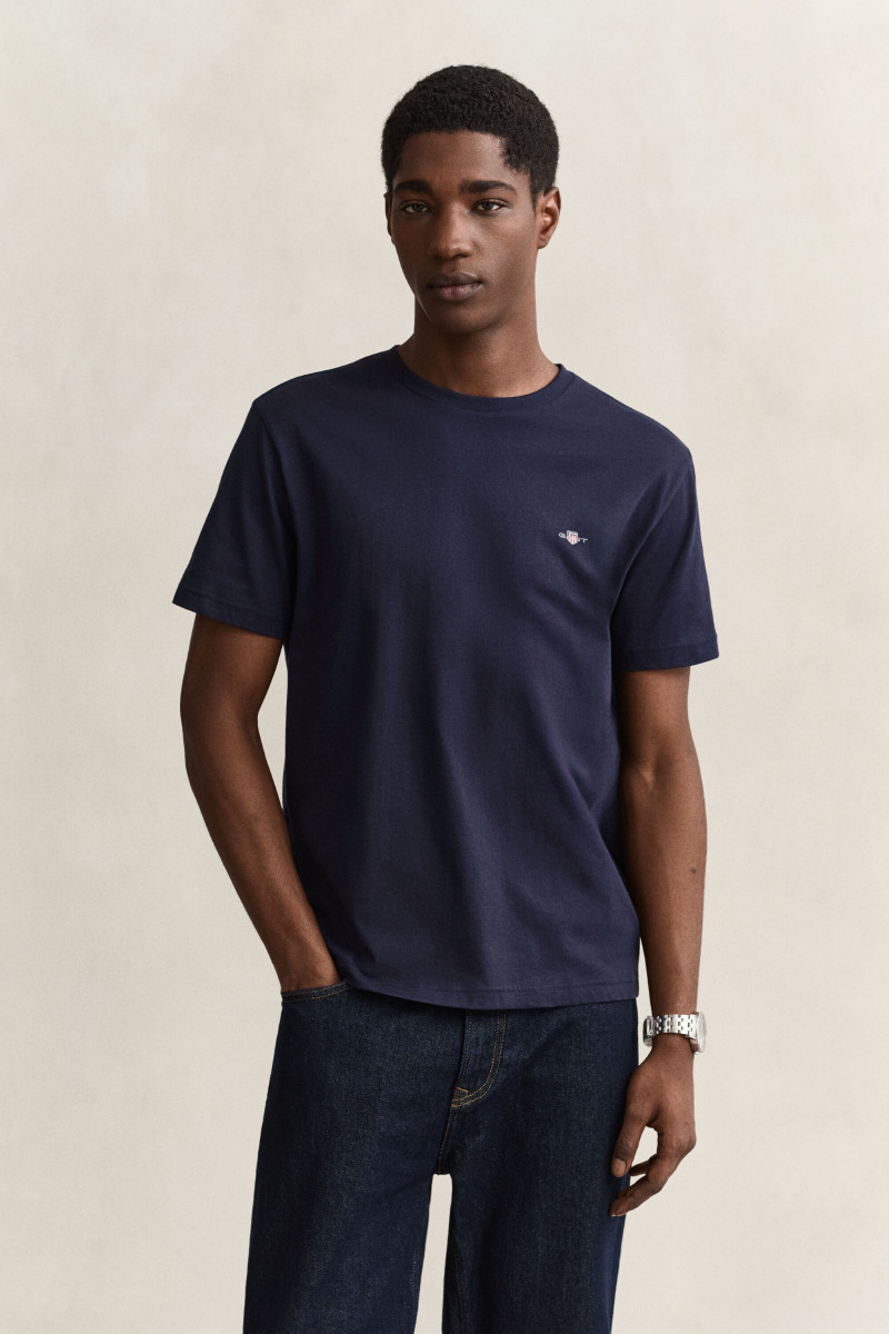 TRIČKO GANT REG SHIELD SS T-SHIRT EVENING BLUE