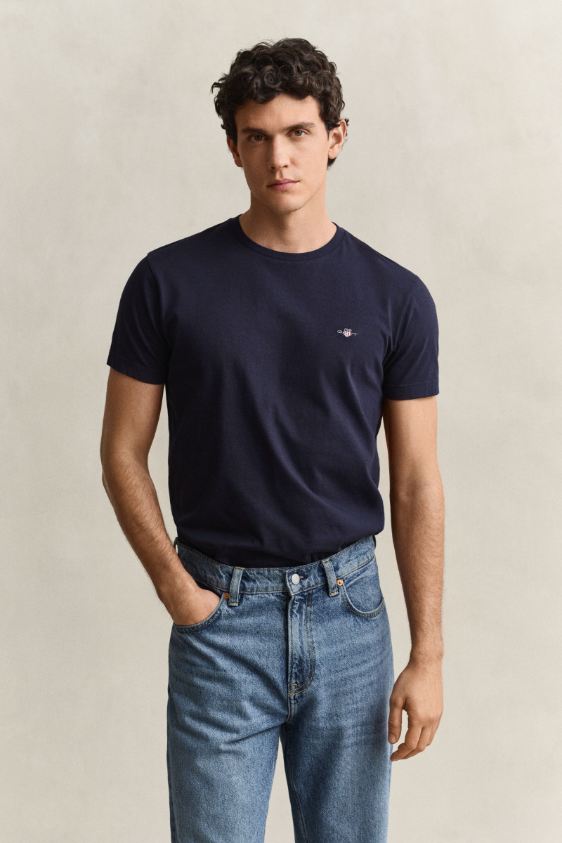 TRIČKO GANT SLIM SHIELD SS T-SHIRT EVENING BLUE