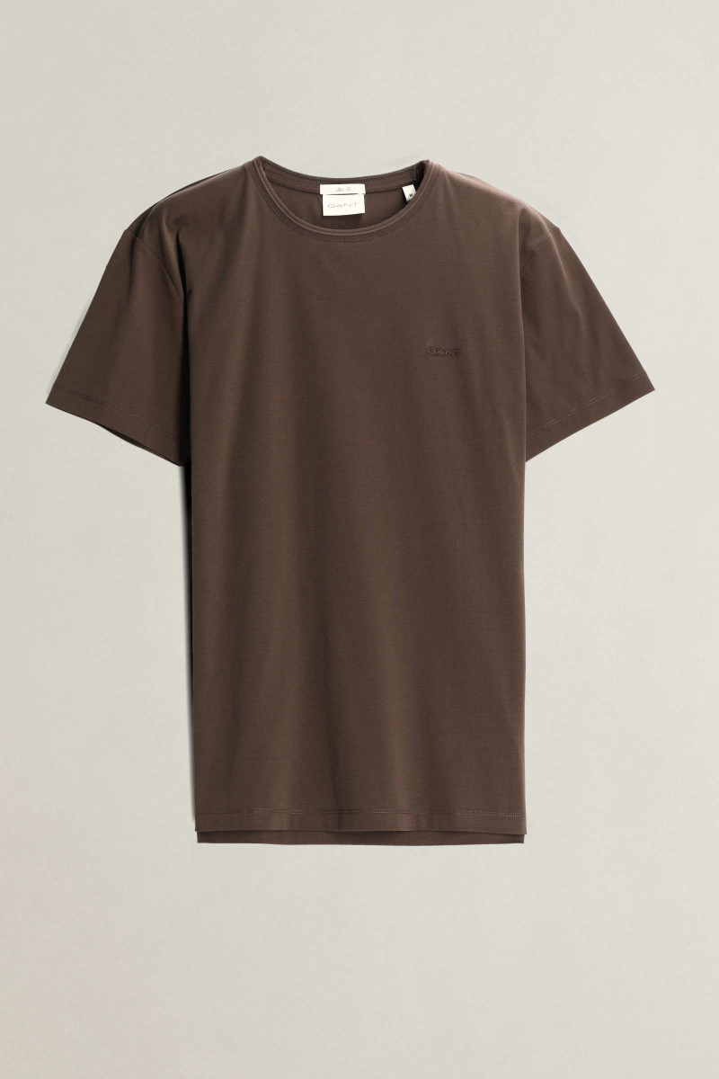 TRIČKO GANT SLIM SS T-SHIRT BLACK BROWN