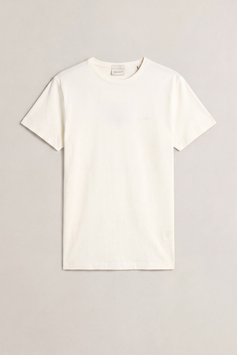 TRIČKO GANT SLIM SS T-SHIRT EGGSHELL