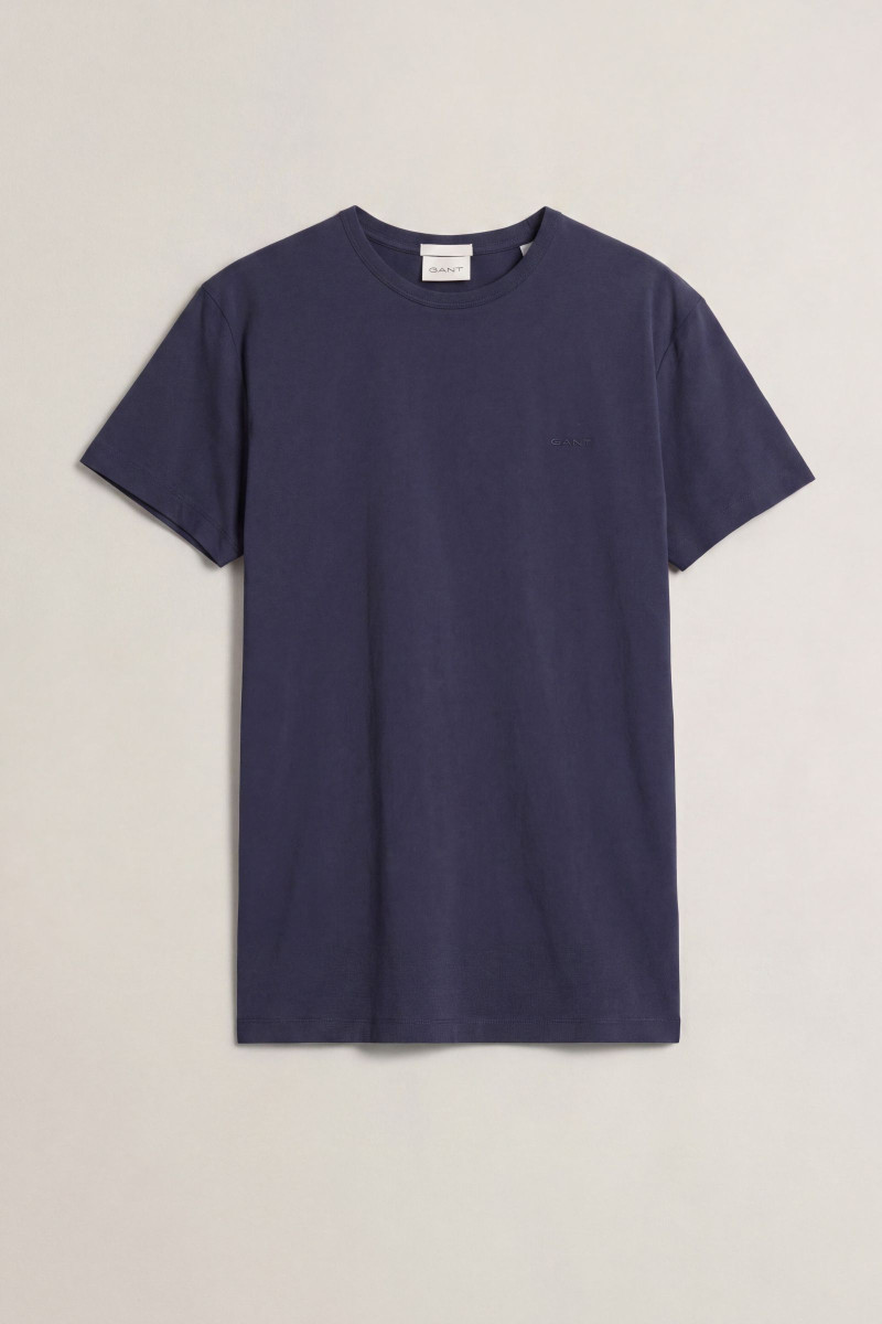 TRIČKO GANT SLIM SS T-SHIRT EVENING BLUE