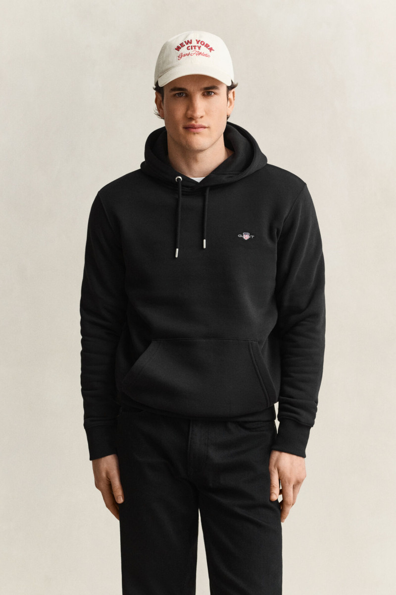 MIKINA GANT REG SHIELD HOODIE BLACK
