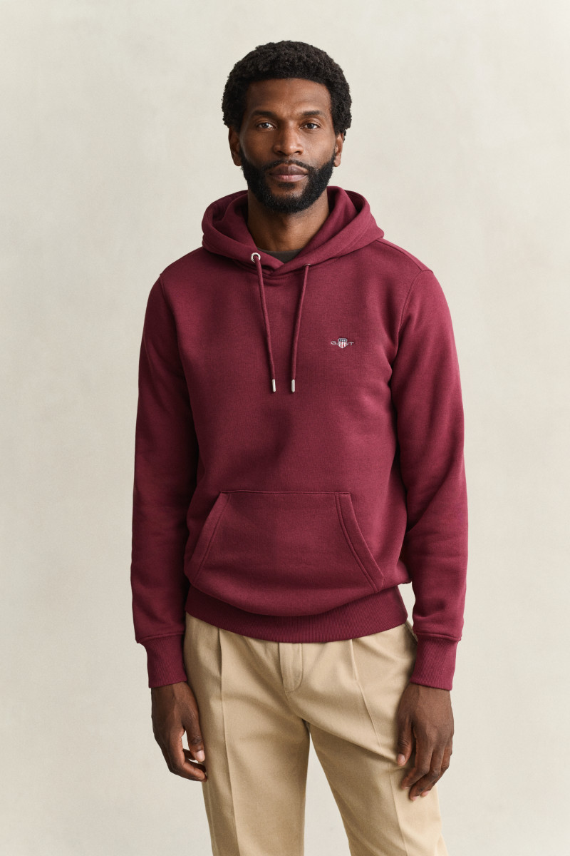 MIKINA GANT REG SHIELD HOODIE DEEP GRAPE WINE