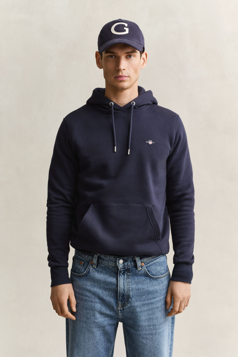 MIKINA GANT REG SHIELD HOODIE EVENING BLUE