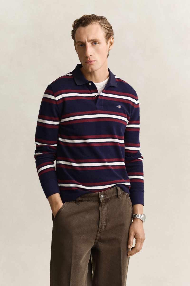 POLOKOŠEĽA GANT STRIPED LS POLO CLASSIC BLUE