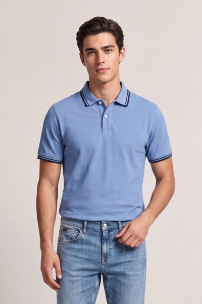PÓLÓ GANT TIPPING SS POLO - Kép 1
