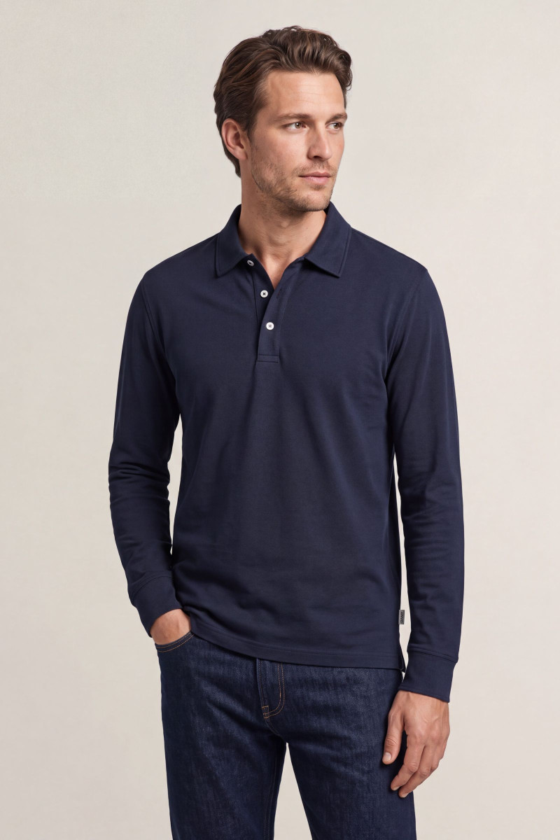 POLOKOŠEĽA GANT COTTON CASHMERE POLO EVENING BLUE