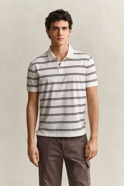 PÓLÓ GANT STRIPED PIMA SS POLO - Kép 1