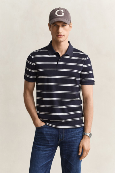 PÓLÓ GANT STRIPED PIMA SS POLO - Kép 1