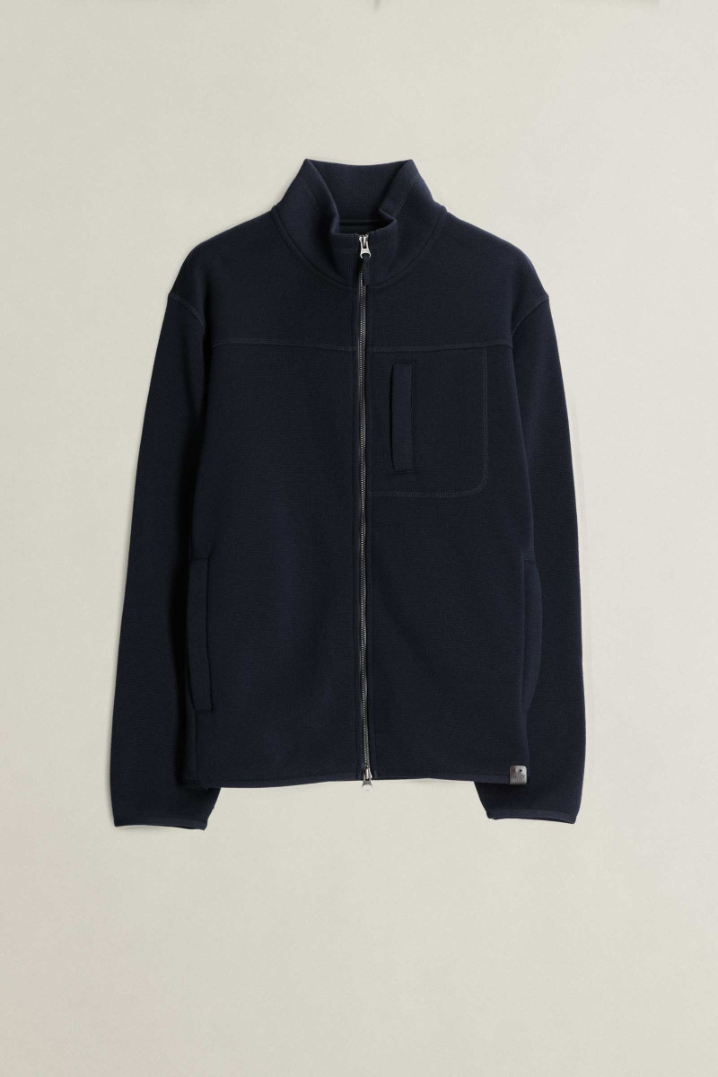 MIKINA GANT FLEECE JACKET EVENING BLUE