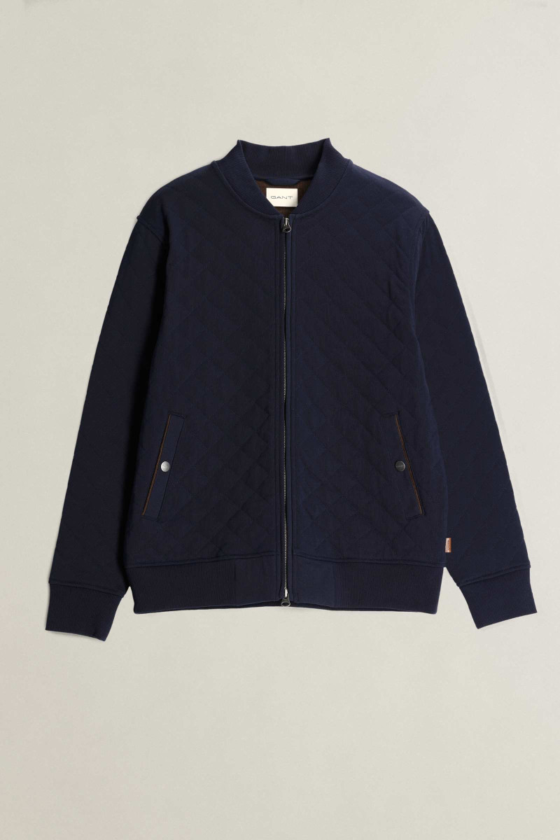 MIKINA GANT QUILTED BOMBER EVENING BLUE