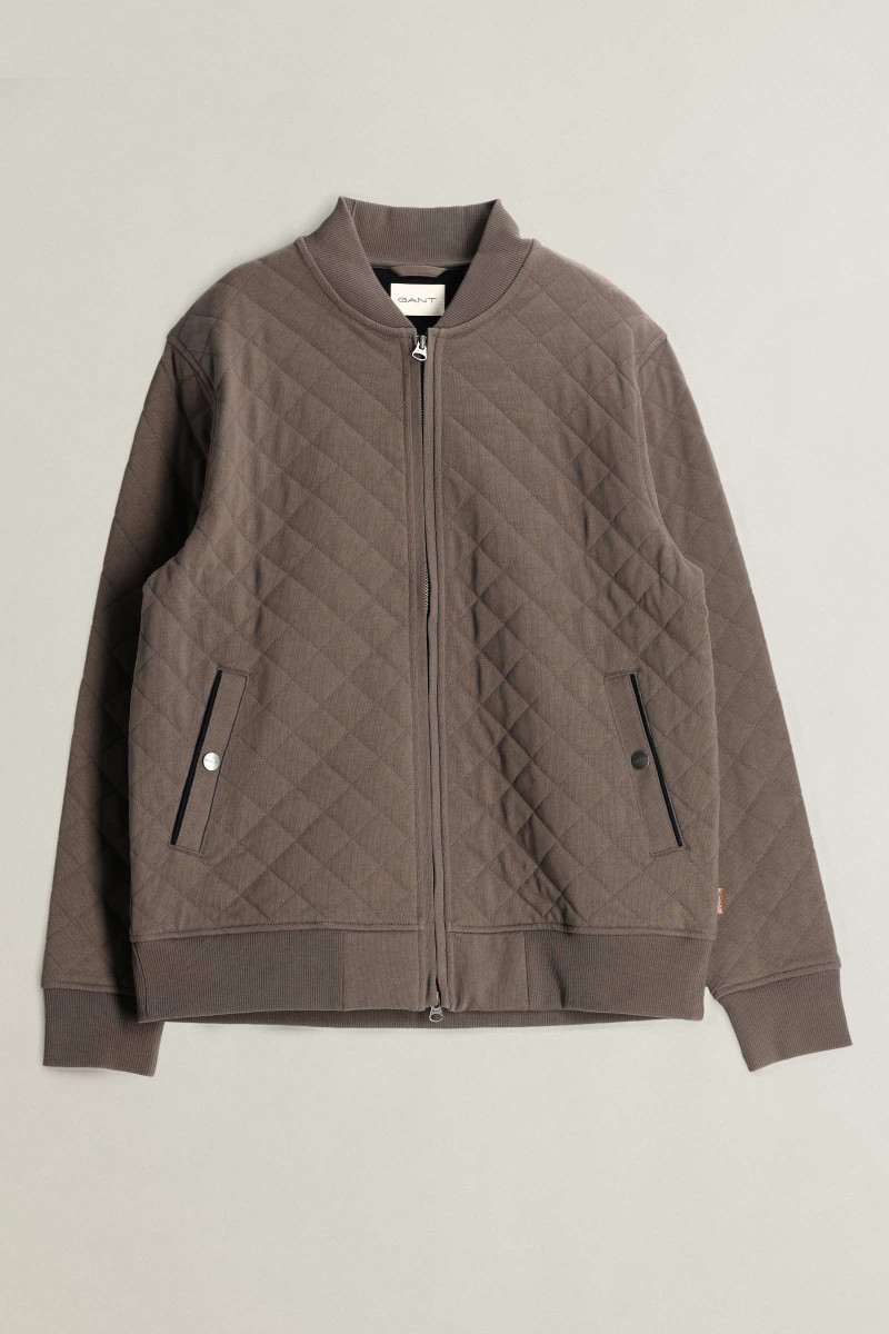MIKINA GANT QUILTED BOMBER FADED TAUPE