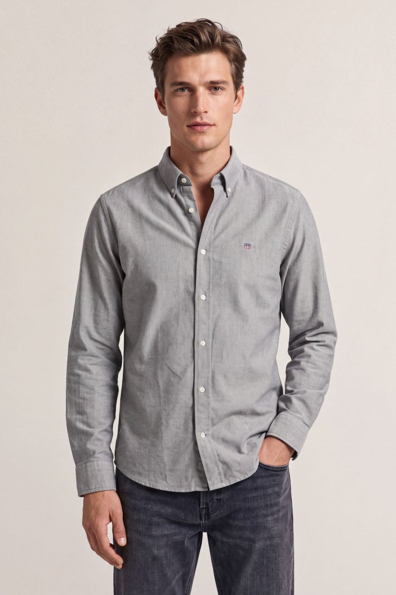 KOŠEĽA GANT SLIM CLASSIC OXFORD SHIRT BLACK BROWN