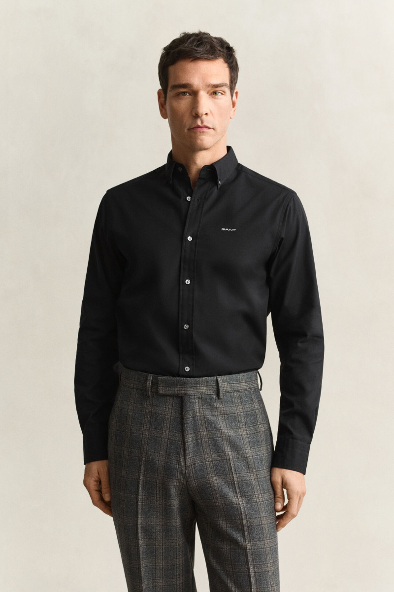KOŠEĽA GANT REG PINPOINT OXFORD SHIRT BLACK