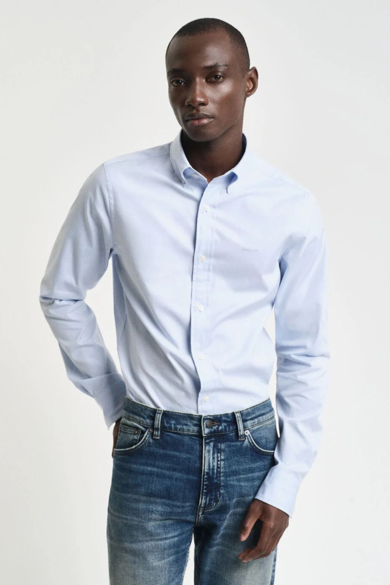 KOŠEĽA GANT SLIM PINPOINT OXFORD SHIRT LIGHT BLUE