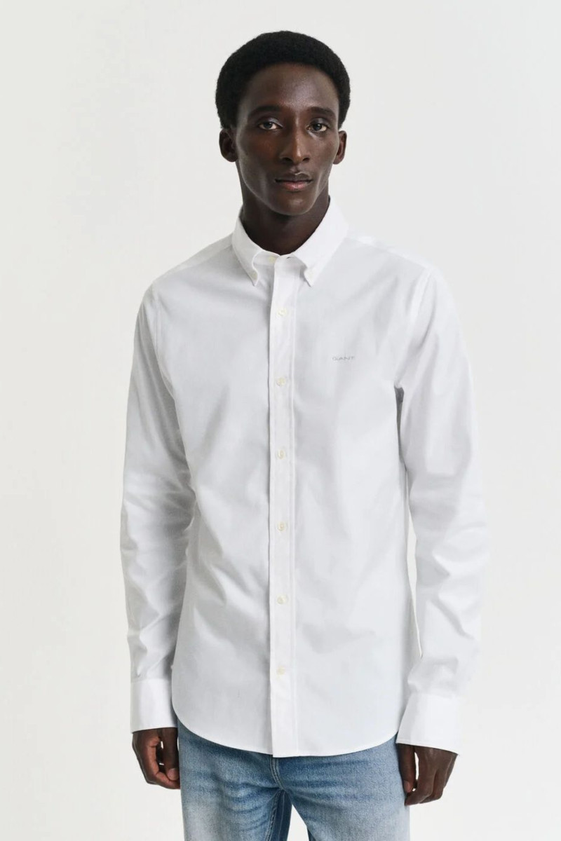 KOŠEĽA GANT SLIM PINPOINT OXFORD SHIRT WHITE