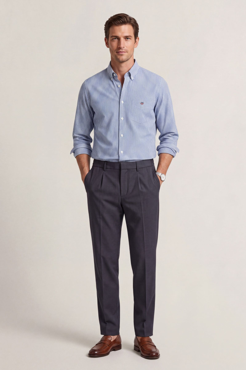 KOŠEĽA GANT REG CLASSIC POPLIN BANKER SHIRT BLUE HORIZON