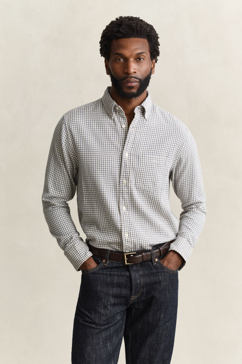 KOŠEĽA GANT REG WINDBLOWN FLANNEL CHECK SHIRT BLUE HORIZON